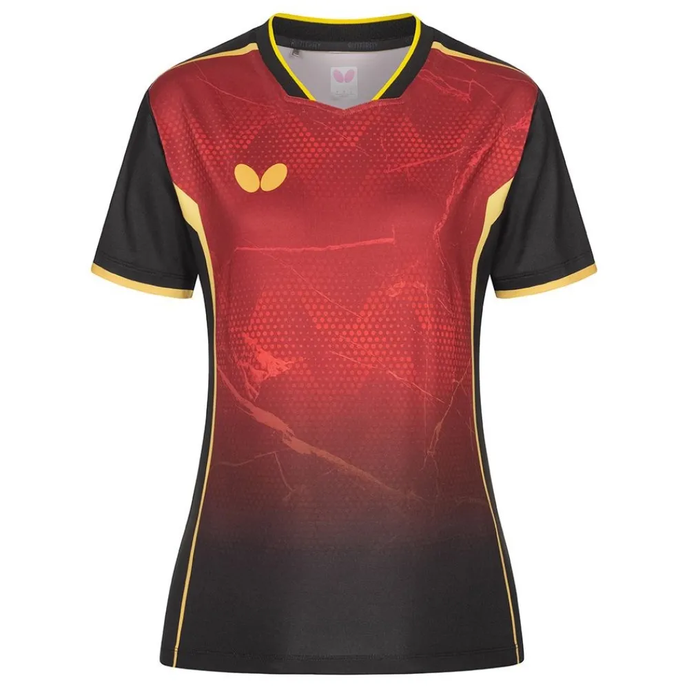 Dame Butterfly T-shirt Sutairu Lady Rød